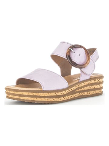 Gabor Leren sleehaksandalen paars