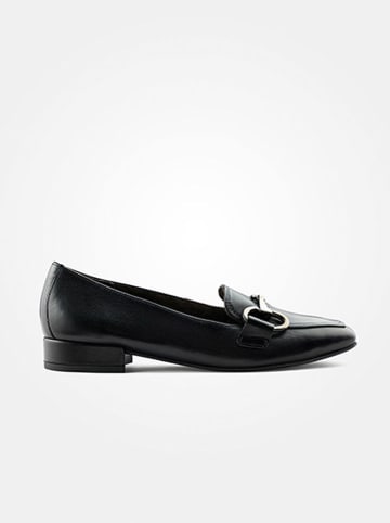 Paul Green Leder-Mokassins in Schwarz