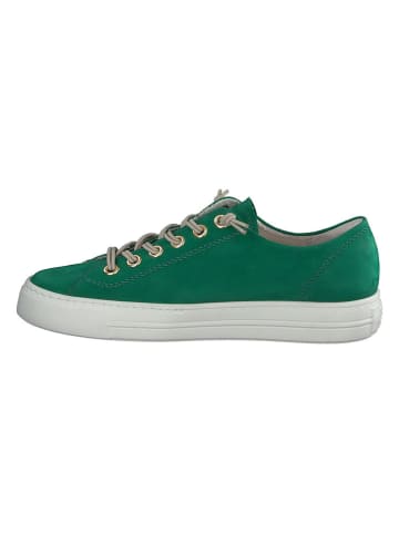 Paul Green Leder-Sneakers in Grün