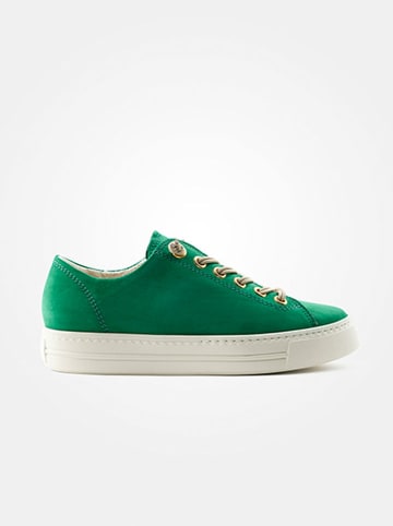 Paul Green Leder-Sneakers in Grün