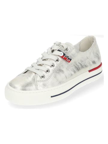 Paul Green Leder-Sneakers in Gold