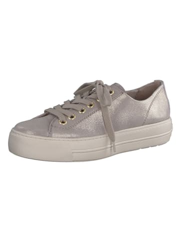 Paul Green Leder-Sneakers in Braun