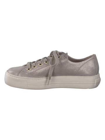 Paul Green Leder-Sneakers in Braun