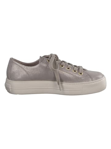 Paul Green Leder-Sneakers in Braun