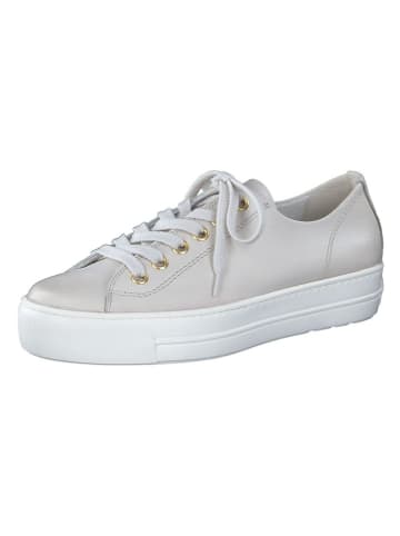 Paul Green Leder-Sneakers in Beige