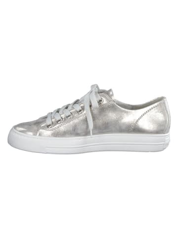 Paul Green Leder-Sneakers in Silber