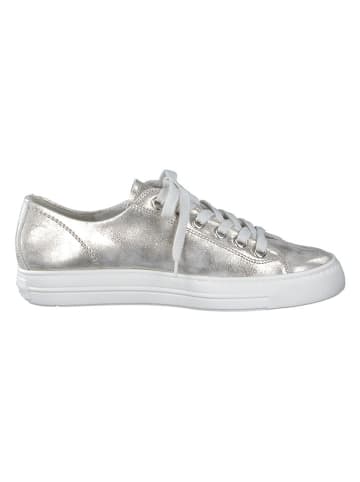 Paul Green Leder-Sneakers in Silber