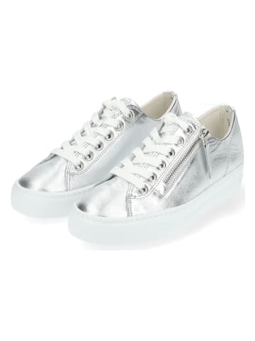 Paul Green Leder-Sneakers in Silber