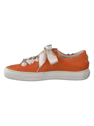 Paul Green Leder-Sneakers in Orange