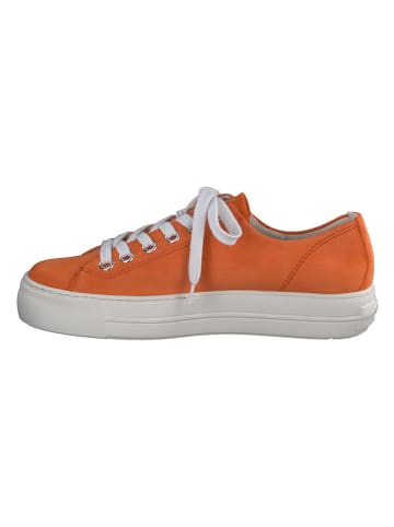 Paul Green Leder-Sneakers in Orange