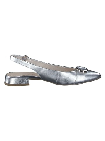 Paul Green Leder-Slingballerinas in Silber