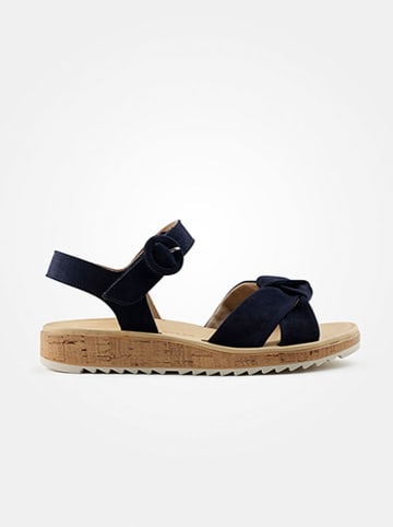 Paul Green Leder-Sandalen in Dunkelblau