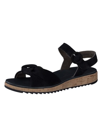 Paul Green Leder-Sandalen in Schwarz