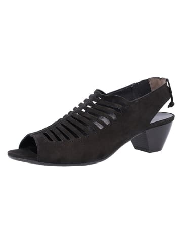 Paul Green Leder-Sandaletten in Schwarz