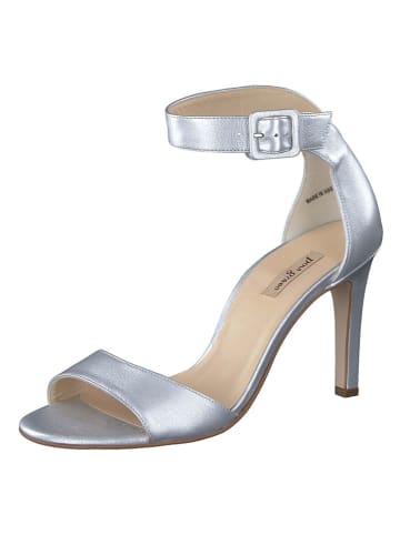 Paul Green Leder-Sandaletten in Silber