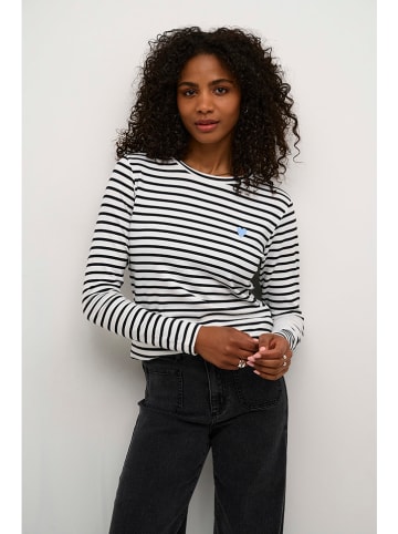 Kaffe Longsleeve "Liddy" in Schwarz/ Creme