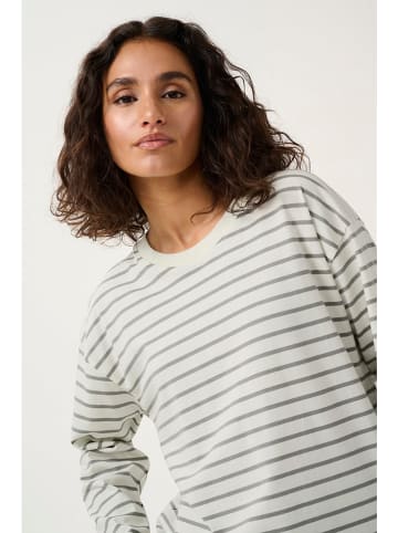 Kaffe Longsleeve "Winny" in Grau/ Creme