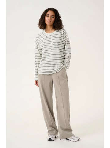 Kaffe Longsleeve "Winny" grijs/crème