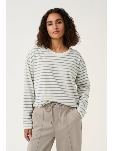 Kaffe Longsleeve "Winny" in Grau/ Creme