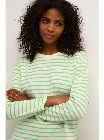 Kaffe Longsleeve "Winny" groen/crème