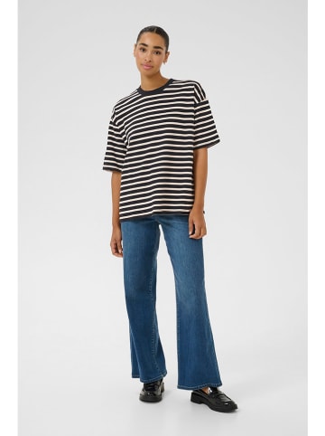 Kaffe Shirt "Lora" in Weiß/ Schwarz