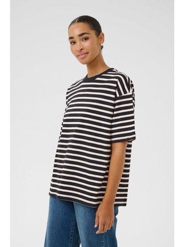 Kaffe Shirt "Lora" in Weiß/ Schwarz