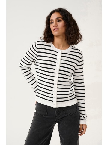 Kaffe Cardigan "Lilibeth" in Weiß/ Schwarz