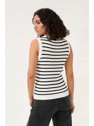 Kaffe Gebreide top "Lilibeth" wit/zwart