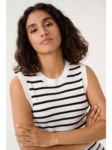 Kaffe Gebreide top "Lilibeth" wit/zwart