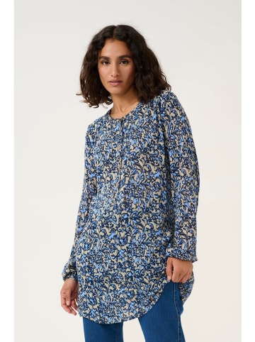 Kaffe Tunika "Amber" in Hellblau/ Beige