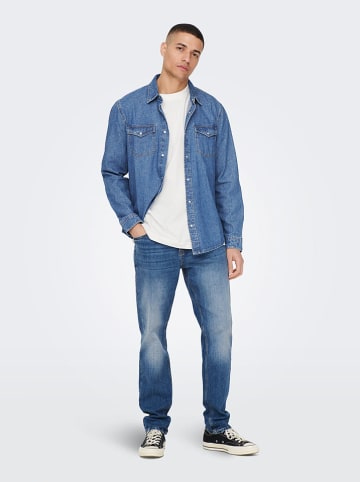 ONLY & SONS Koszula dżinsowa - Regular fit - w kolorze niebieskim