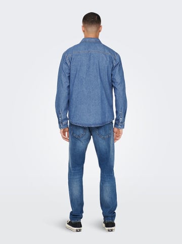 ONLY & SONS Koszula dżinsowa - Regular fit - w kolorze niebieskim