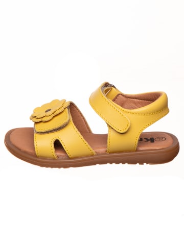 kmins Leder-Sandalen in Gelb
