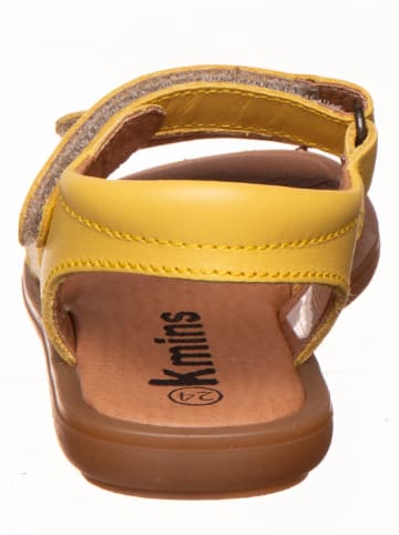 kmins Leder-Sandalen in Gelb
