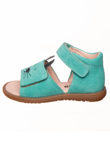 kmins Leren sandalen turquoise