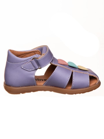 kmins Leder-Halbsandalen in Lila