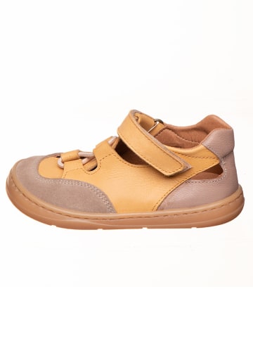 kmins Leder-Barfußschuhe in Hellbraun/ Beige