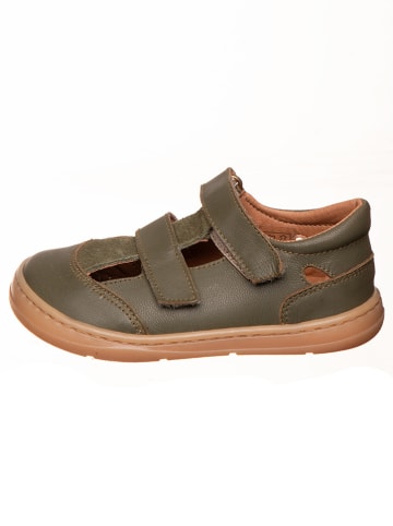 kmins Leder-Barfußschuhe in Khaki