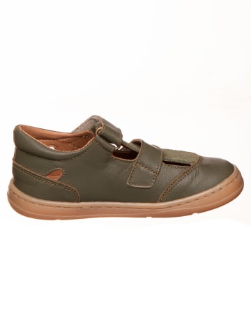 kmins Leder-Barfußschuhe in Khaki
