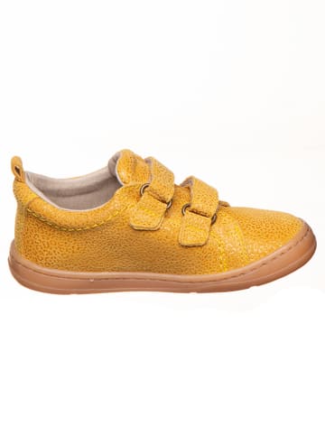 kmins Leren barefootschoenen mosterdgeel