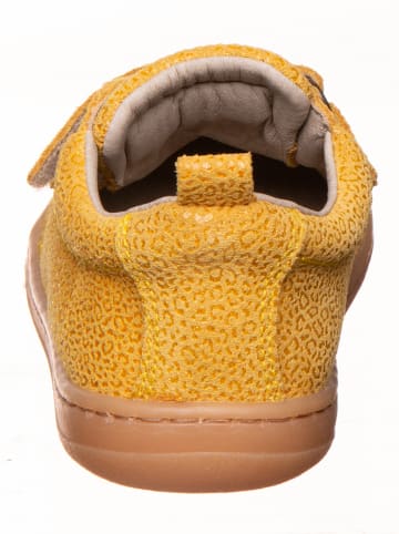 kmins Leren barefootschoenen mosterdgeel