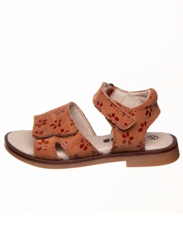 kmins Leder-Sandalen in Hellbraun