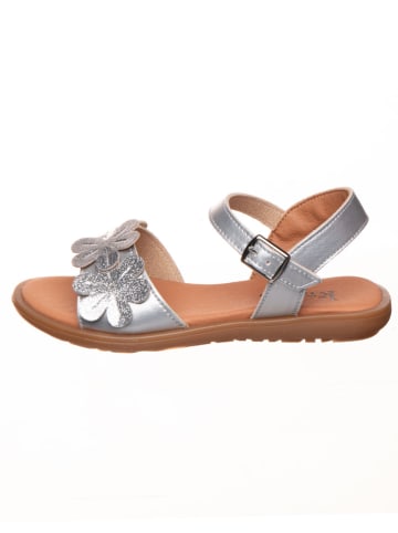 kmins Leder-Sandalen in Silber