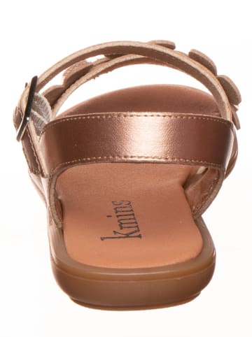 kmins Leren sandalen goudkleurig