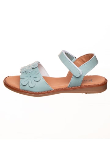 kmins Leder-Sandalen in Türkis
