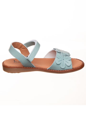 kmins Leder-Sandalen in Türkis