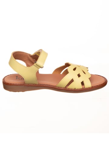 kmins Leder-Sandalen in Gelb