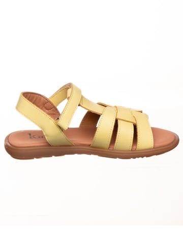 kmins Leder-Sandalen in Gelb