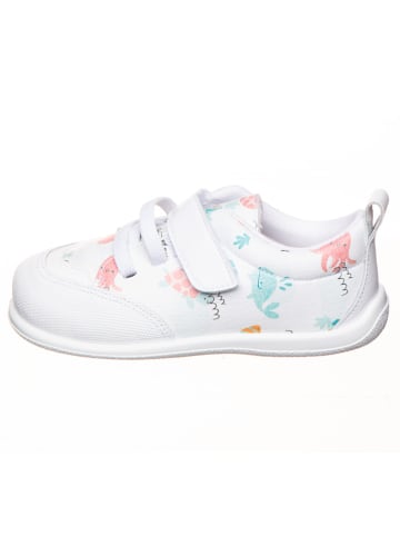 kmins Leder-Barfußschuhe in Weiß/ Bunt