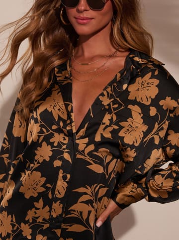 Milan Kiss Kleid in Hellbraun/ Schwarz